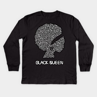 Black Queen Kids Long Sleeve T-Shirt